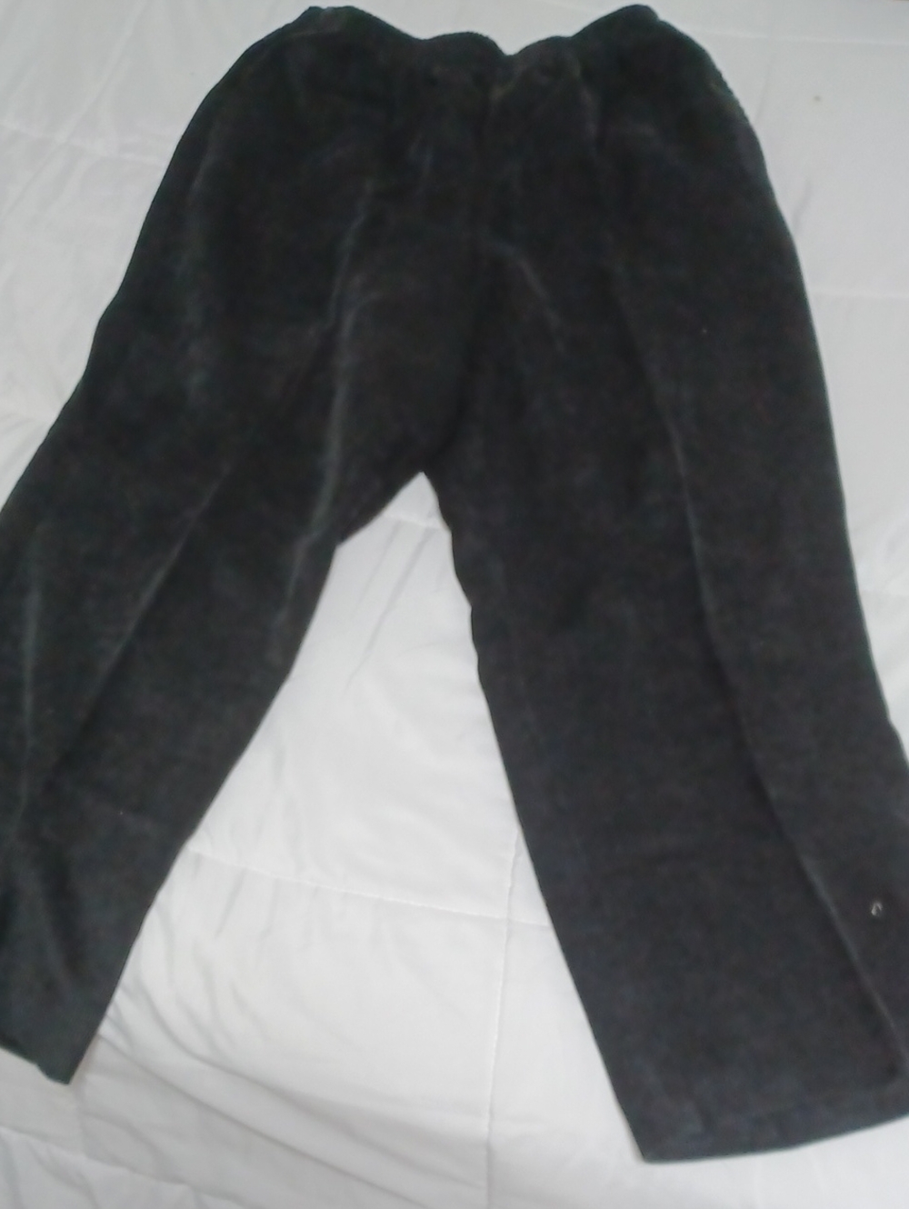 Alfred Dunner Black Corduroy Womens Pants